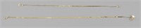 (2) 14K Italy bracelets one is missing clasp
