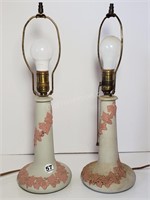 2 - CANADA ART POTTERY TABLE LAMPS