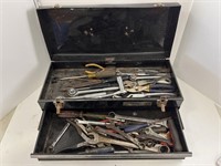 Black toolbox full of tools