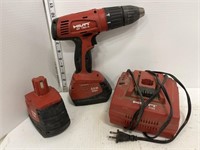 Hilti drill, batteries & charger