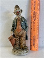 8” Vtg Hand Painted Ceramic Clown Suit Tie with