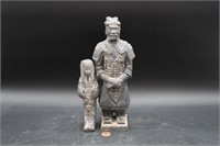 Terracotta Chinese Warrior & Egyptian Mummy Statue