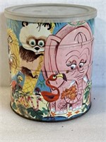 60’s Vintage Folger's Tin Coffee Can Jungle