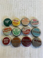 12 unused bottle cap