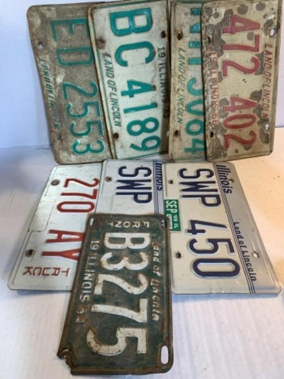 Lot of miscellaneous license plates