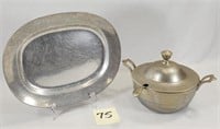Wilton Pewter 9" Covered Soup Service