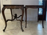 Vintage Carved Oak French Provincial Tables group