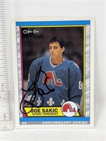 Joe Sakic autographed hockey card