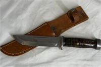 Cattaraugus Knife with leather sheath