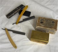 (2) Strait Razors, The New Gillette gold box