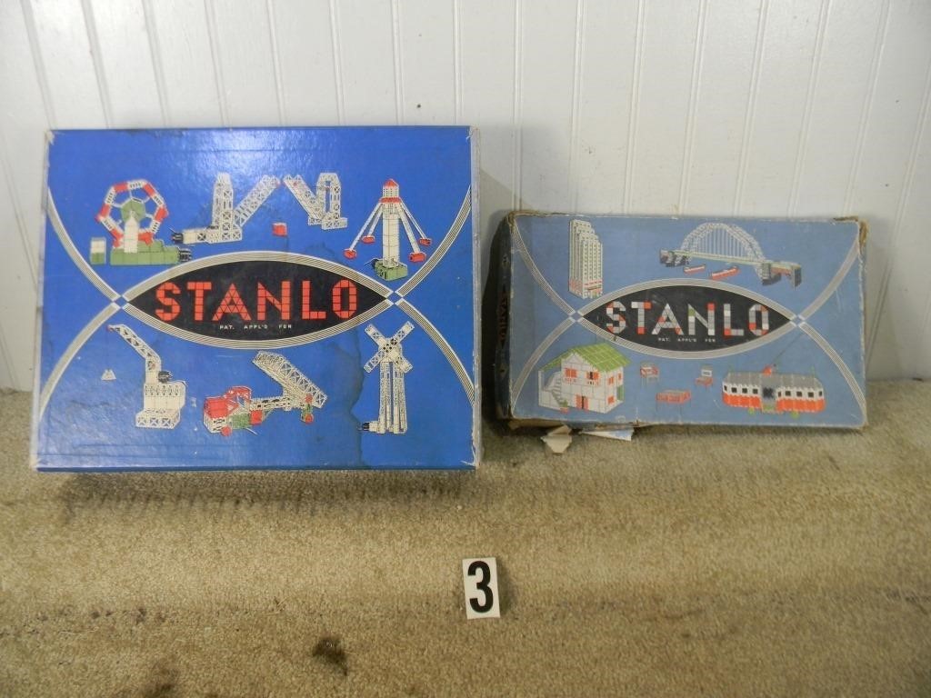 2 – Boxed, “Stanlo” toy building toy sets, made