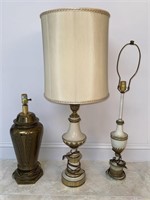 Vintage Enameled Stiffel Style Table Lamps & More