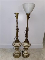 Pair Stiffel Tommi Parzinger Style Brass Lamps