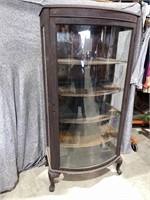 5' Tall Antique Wooden Curio Cabinet