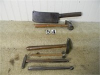 6 – Assorted tools: “J. Tomminy” wrought iron