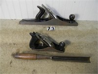 3 – Various edge tools: 2 – Stanley bench planes: