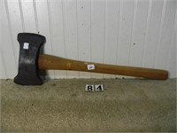 Unsigned, rare form, dbl.-poll stone cutting axe,