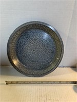 10 inch enamel gray pie pan