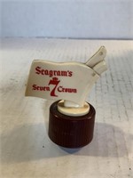 Vintage Seagrams, seven crown bottle, spout