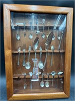 Spoon Collection in Display Case