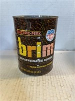 Brim, decaffeinated, coffee tin