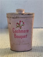 Cashmere boutique, white talcum powder full tin