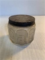 Barbasol vintage glass jar