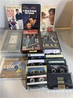 VHS cd and cassette tapes lot