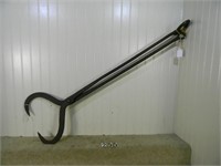Rope operated, wrought iron long handled ice