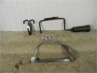 3 – Various tools: “B” wrought iron harness w/