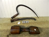 3 – Various tools: “W.J.B.” wrought iron