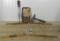 Tray lot assorted tools: “Gunline Tools”, 4pc.