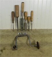 Tray lot assorted tools:, G-G+: “Spofford