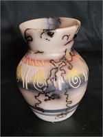Navajo Horse Hair Pottery Vase - R Smith