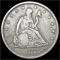 1875-CC Twenty Cent Piece LIGHTLY CIRCULATED