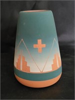 VTG Sioux Pottery Vase - S. Thunder