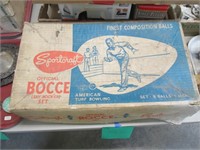 Box of Composition Bocce Balls.
