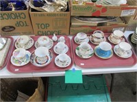 2 Trays of Cups and Saucers. See Pictures