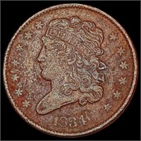 1834 Classic Head Half Cent LIGHTLY CIRCULATED