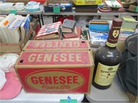 Genesee Beer Crate -1 Bottle + 18” Seagrams Bottle