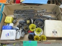Lot of Large Drill Bits and Many Hole Saws.