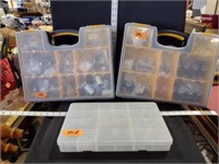 Three Plastic Screw/Tool Case Carriers-2 Lrg & Sm