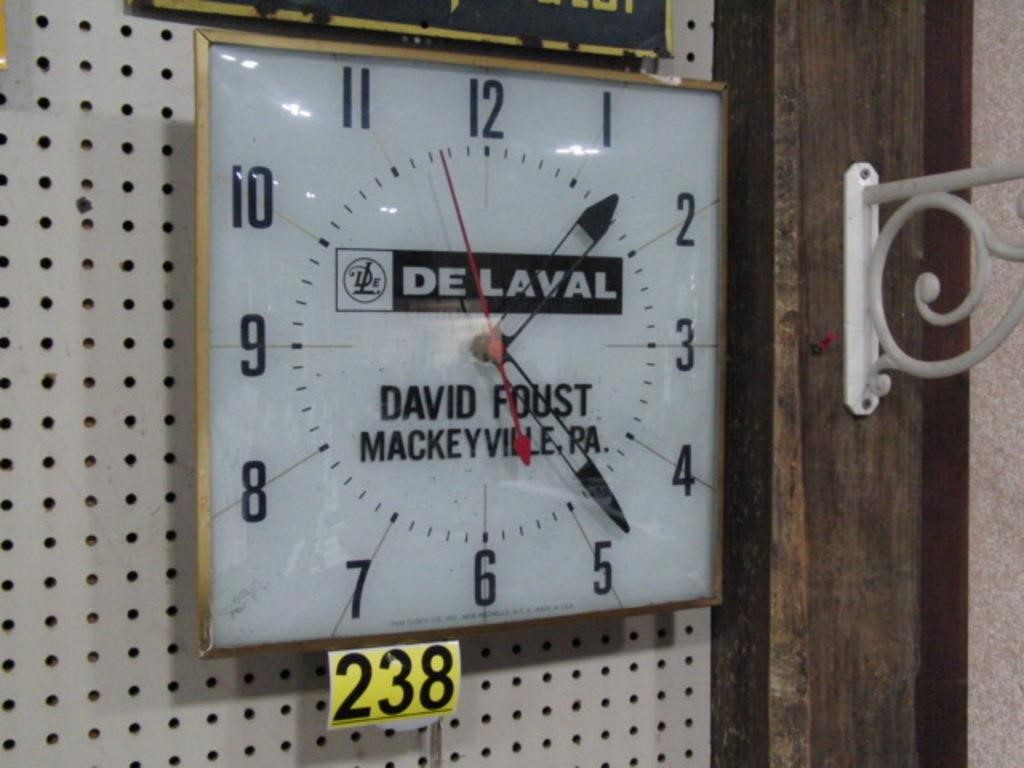 DLE, Clock 15x15, D Foust, Mackeyville - Works