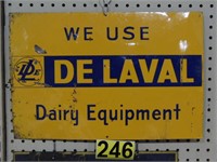 DLE Dairy Equip, Tin 18x12, Deep Yel/Blu