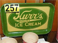 Hurr's Ice Cream Tray 15x10, Grn/Yel