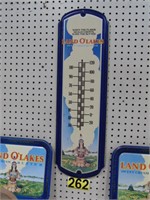 Land O'Lakes Thermometer, Tin 8x26, NICE