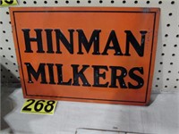 HINMAN MILKERS, Tin 13x10, Org/Blk