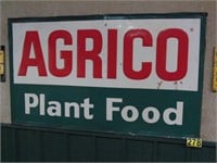 AGRICO Plant Food, Tin board frame 57x34, Whi/Grn/
