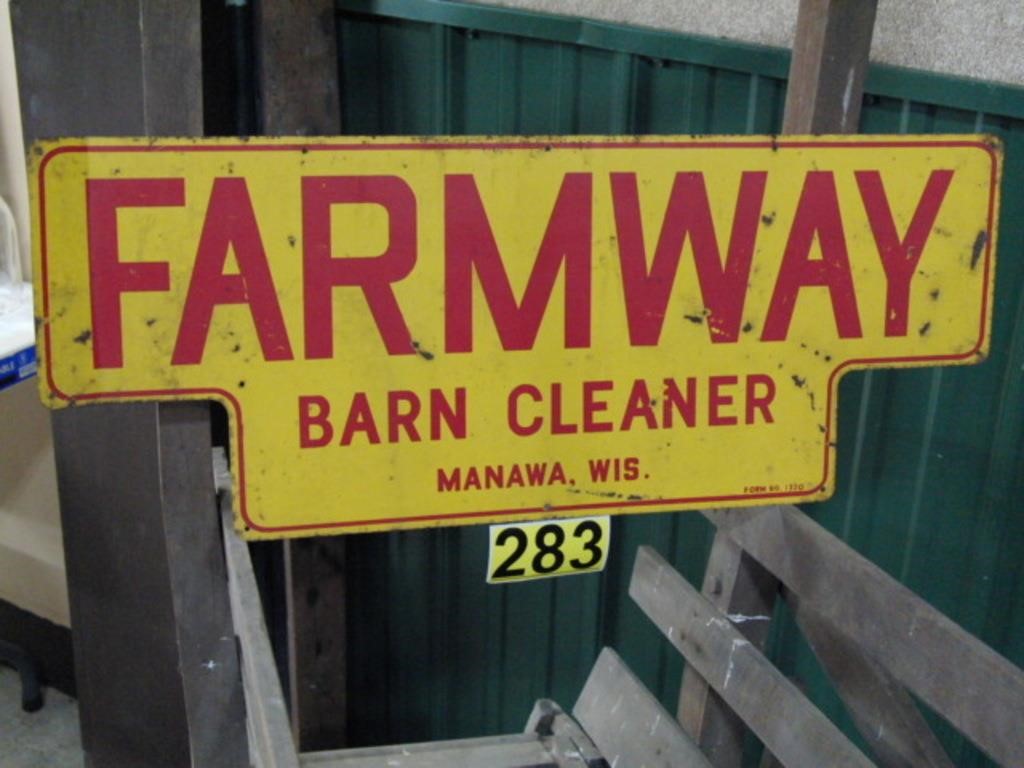 FARMWAY Barn Cleaner, Tin 28x11, Yel/Red