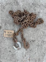 3/8 16 ft chain w/ hooks